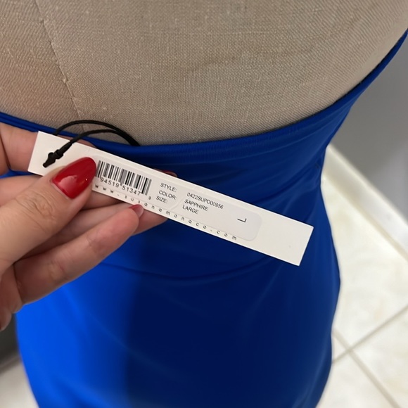 Susana Monaco
High Neck Cut Out Dress in Sapphire - Picture 6 of 7